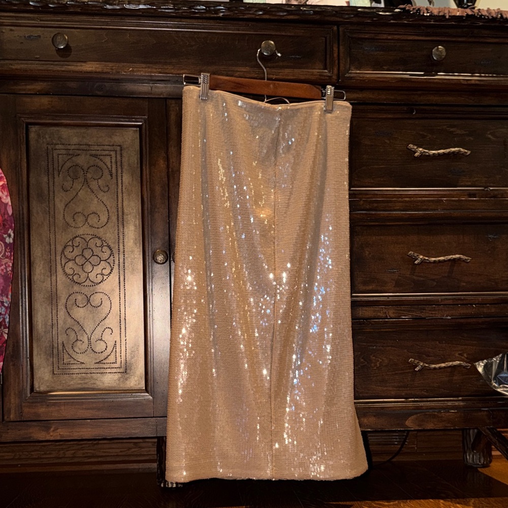 Banana Republic Sparkling Gold Pencil Skirt